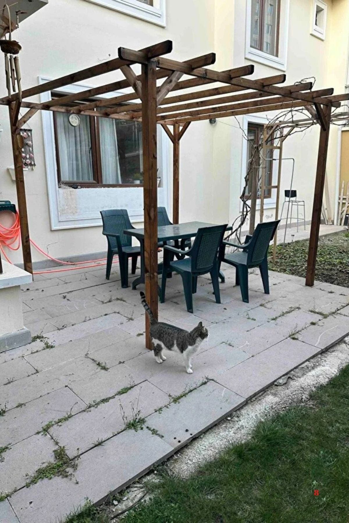 Loolpi Home Ahşap Pergole Çardak Bahçe Tentesi Kamelya Metal Montaj Ayakları Hediye