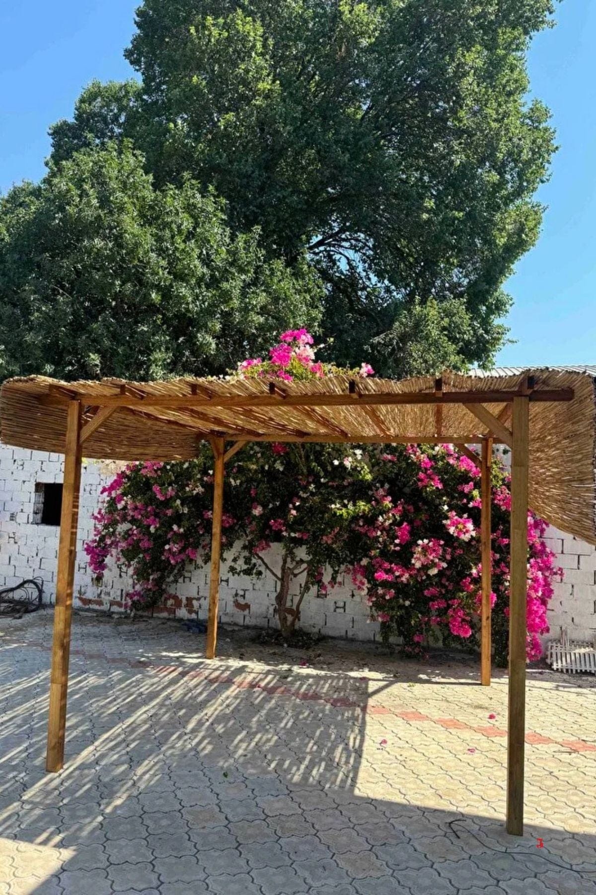 Loolpi Home Ahşap Pergole Çardak Bahçe Tentesi Kamelya Metal Montaj Ayakları Hediye
