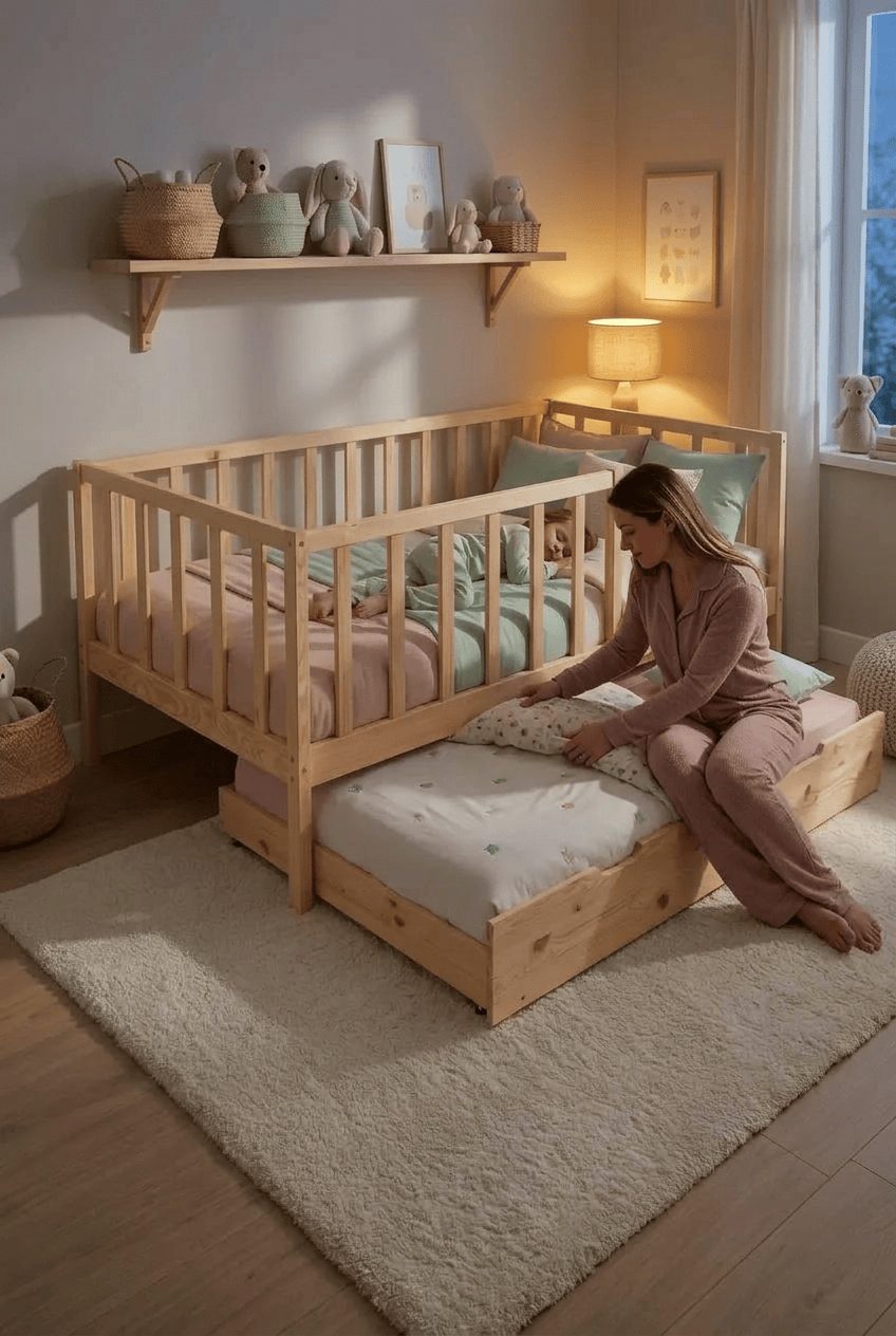 Loolpi Home Montessori Karyola 90 X 190 Atlas Yavru Yataklı Montessori Bebek ve Çocuk Karyolası Doğal Ahşap