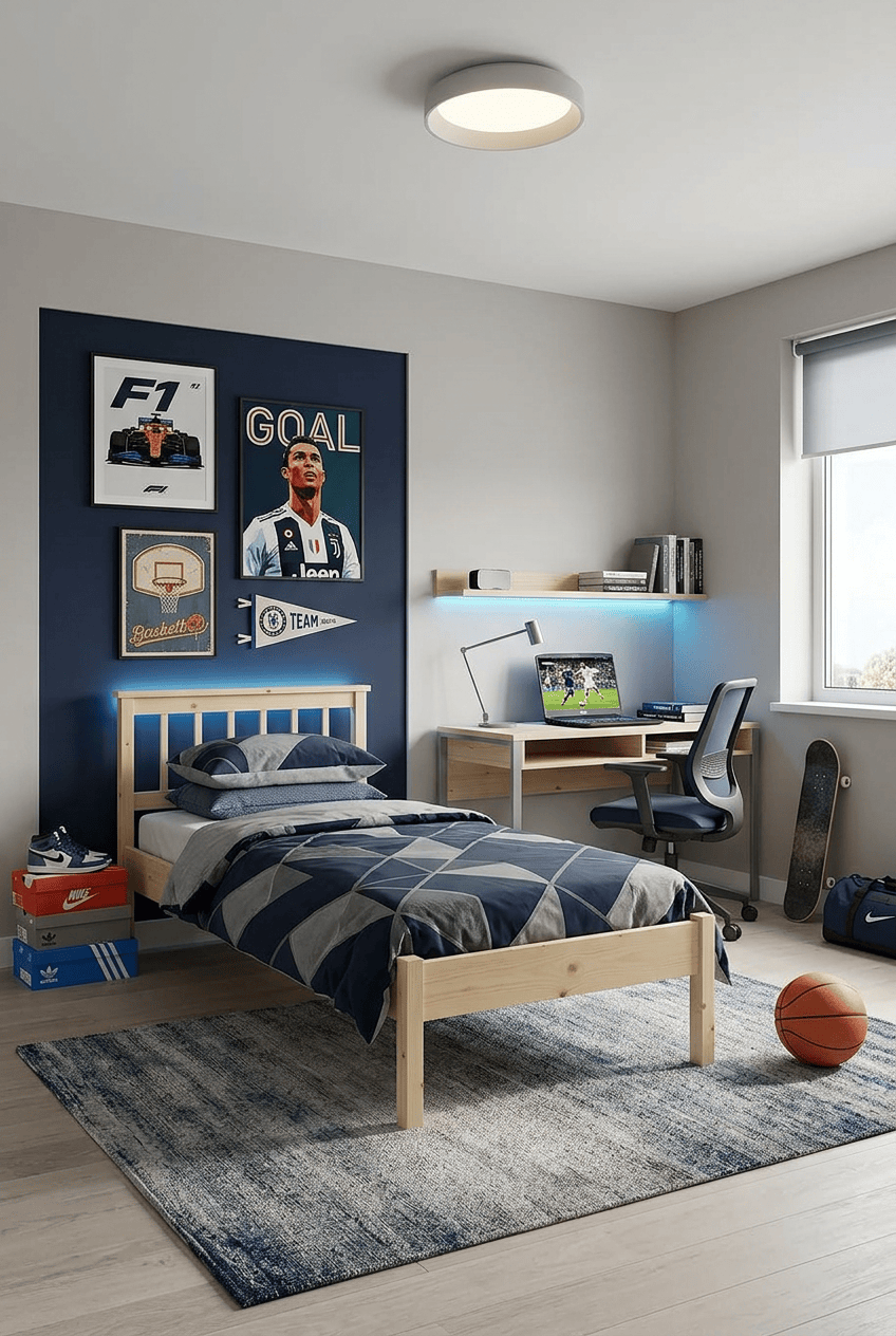Loolpi Home Doğal Ahşap Karyola Başlıklı Ahşap Karyola
