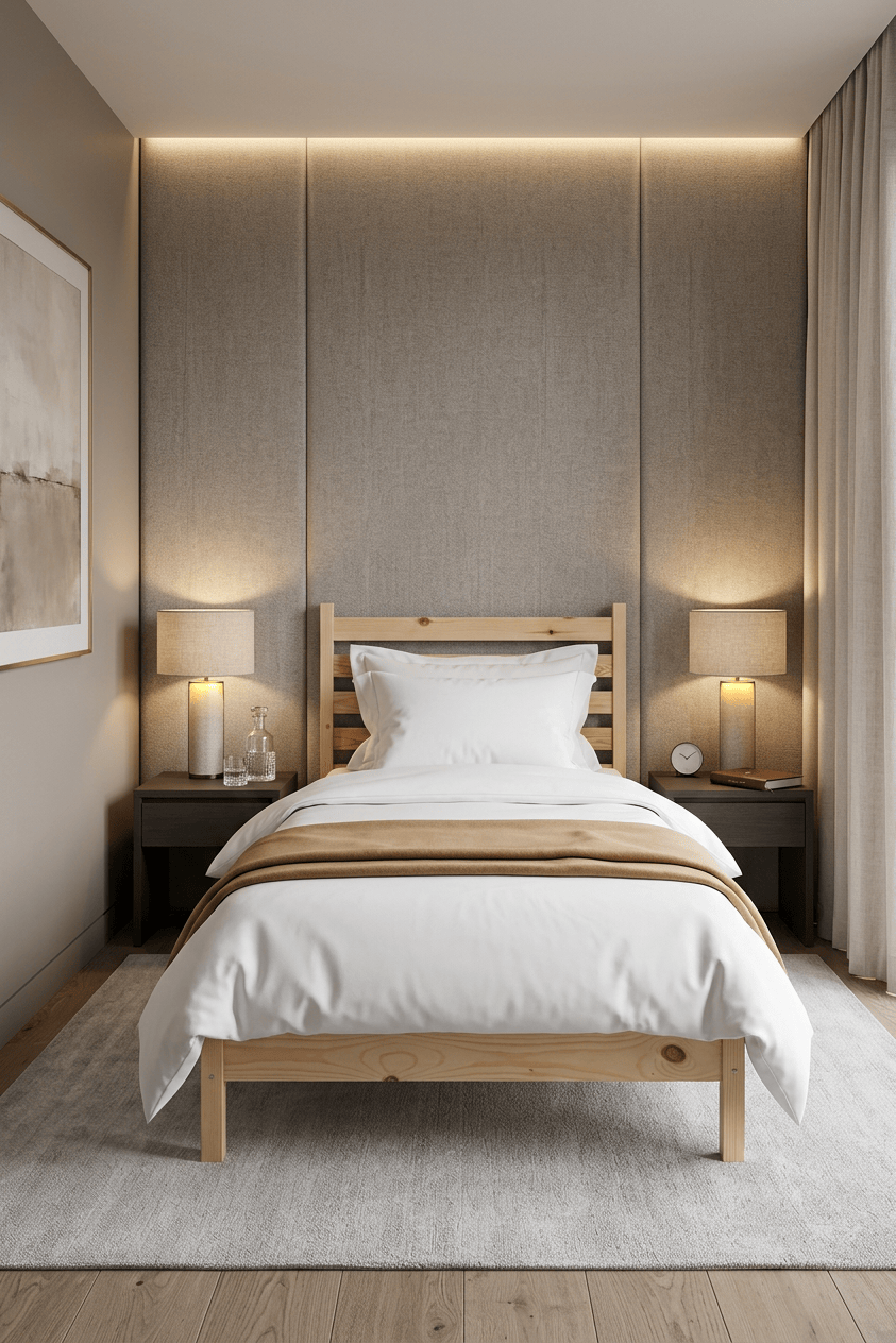Loolpi Home Palet Karyola Başlıklı Karyola Doğal Ahşap