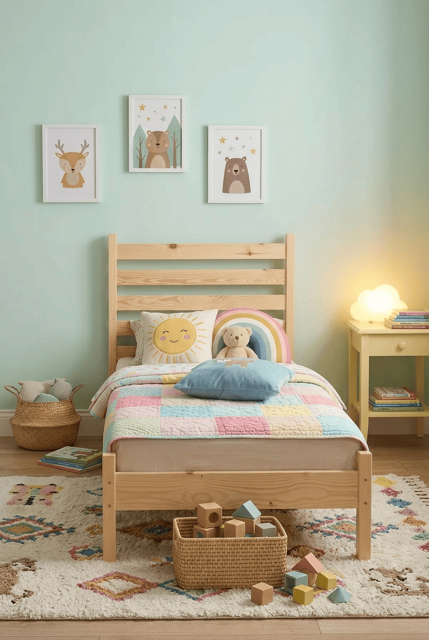 Loolpi Home Palet Karyola Başlıklı Karyola Doğal Ahşap