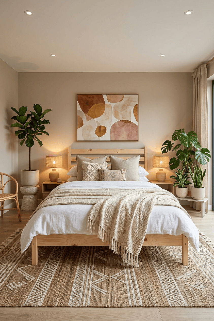 Loolpi Home Palet Karyola Başlıklı Karyola Doğal Ahşap