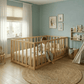 Loolpi Home Bebek Karyolası ve Küçük Çocuk Yatağı Aksesuarları Cosmo Montessori Bebek ve Çocuk Karyolası Doğal Ahşap Yatak