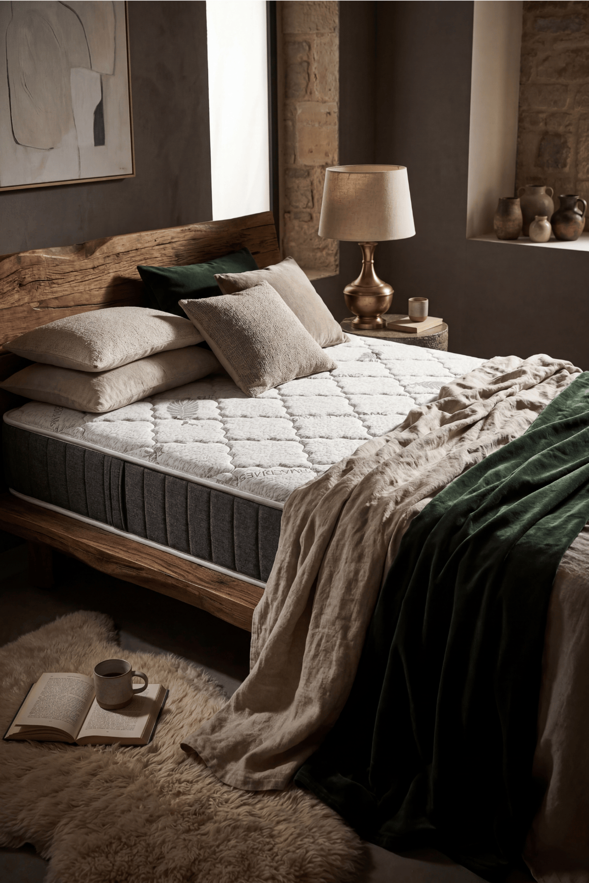 Loolpi Home İç Yatak Defne Süngerli Ortopedik Yaylı Bamboo Yatak
