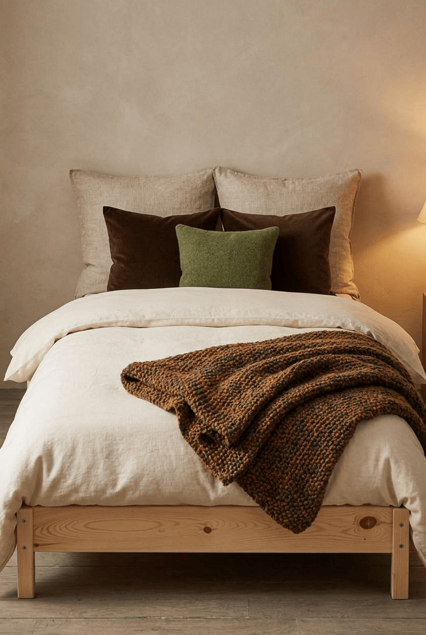 Loolpi Home Doğal Ahşap Karyola Doğal Ahşap Karyola