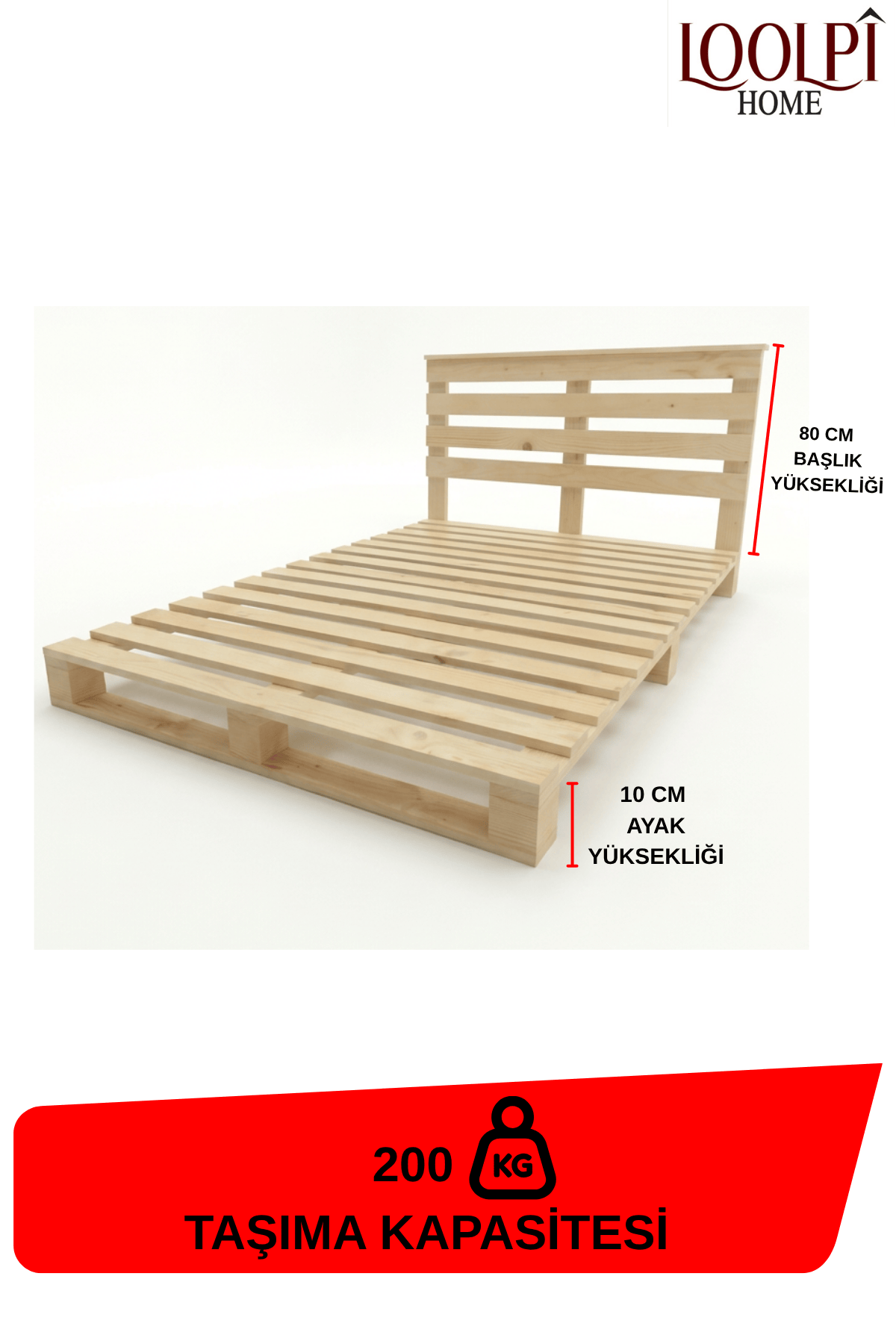 Loolpi Home Palet Karyola Kral Palet karyola