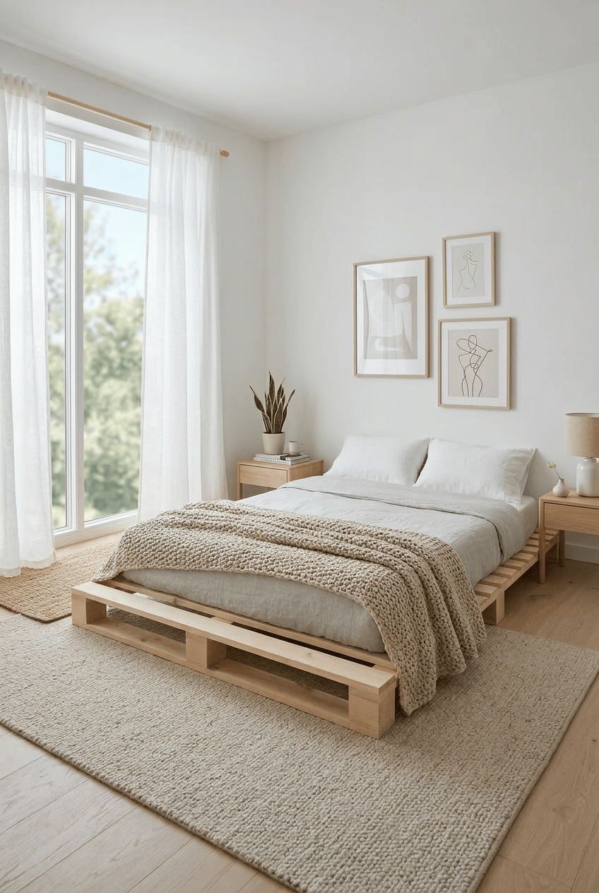 Loolpi Home Kraliçe Palet Karyola
