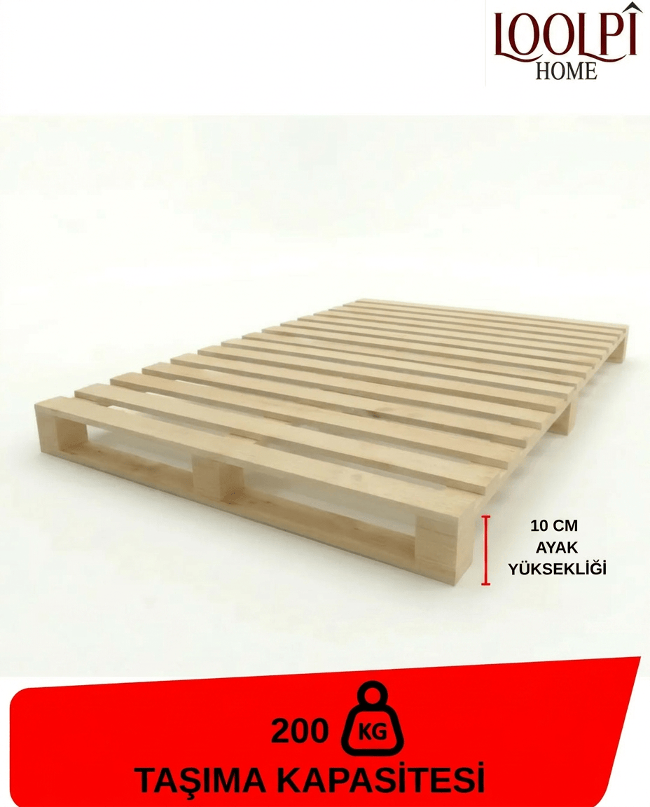 Loolpi Home Kraliçe Palet Karyola