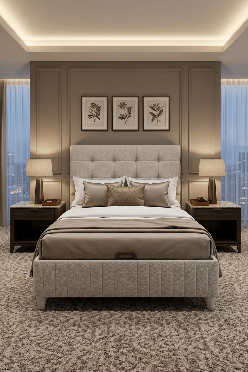 Loolpi Home Milano Baza ve Başlık Set Tek ve Çift Kişilik Ölçülerde