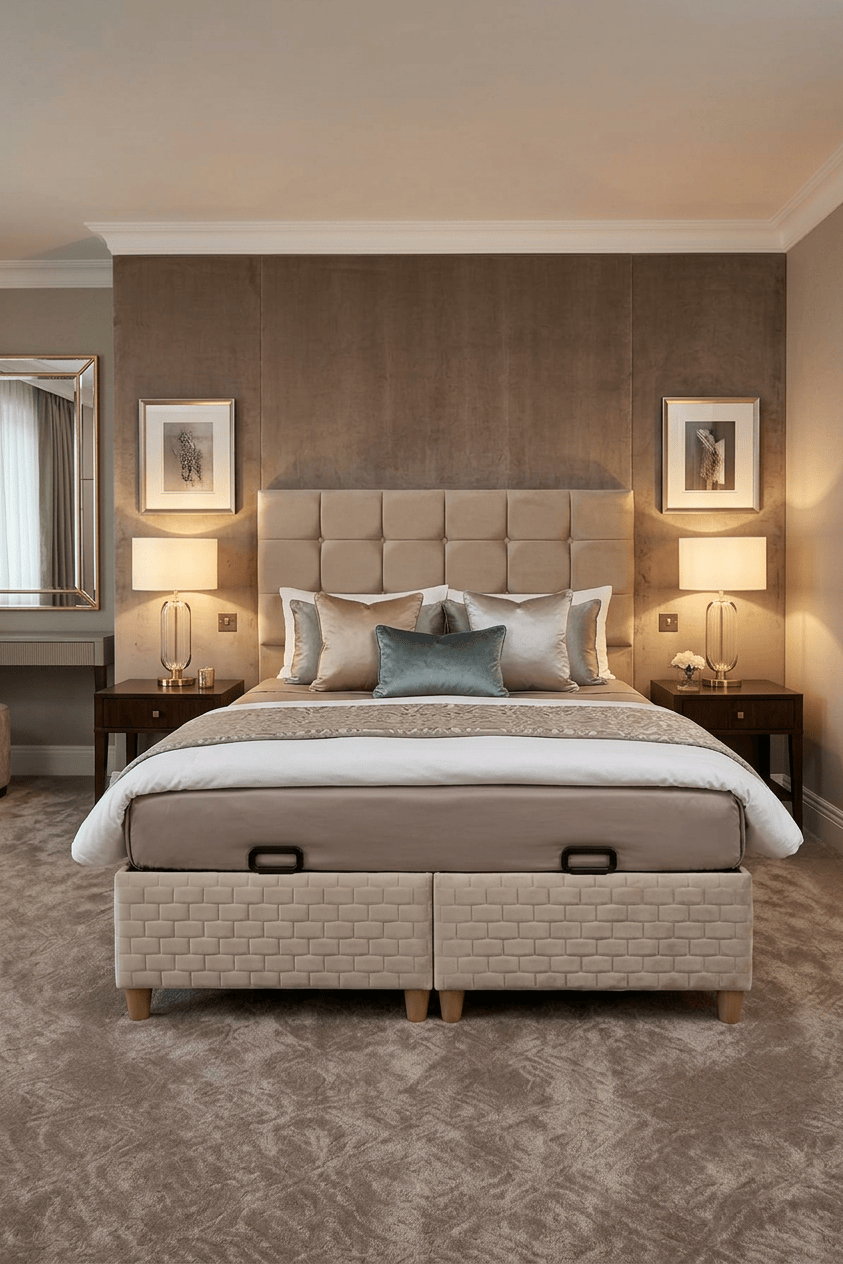Loolpi Home Milano Baza ve Başlık Set Tek ve Çift Kişilik Ölçülerde