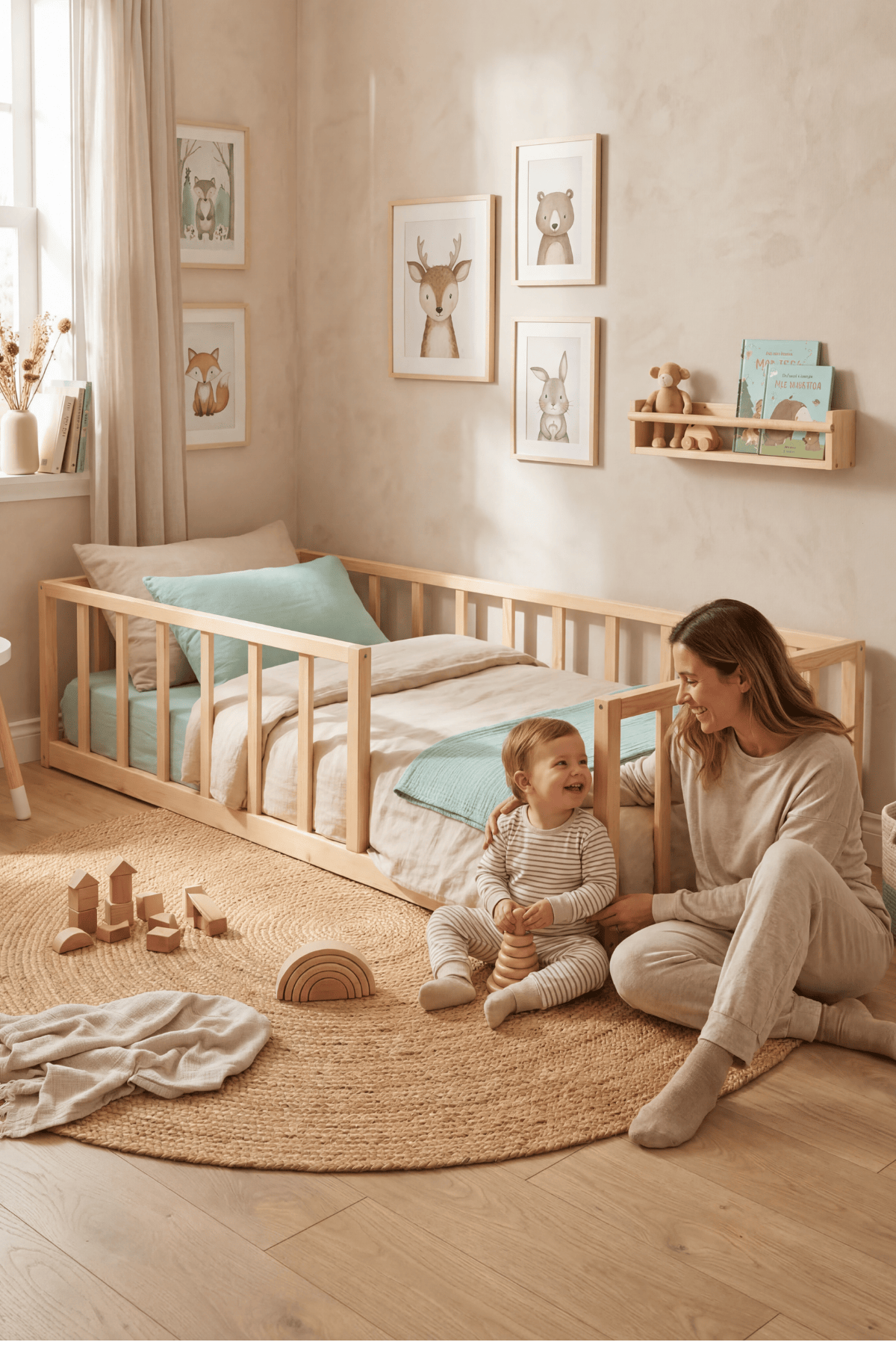 Loolpi Home Bebek Karyolaları ve Küçük Çocuk Yatakları Montessori Bebek ve Çocuk Karyolası Unisex