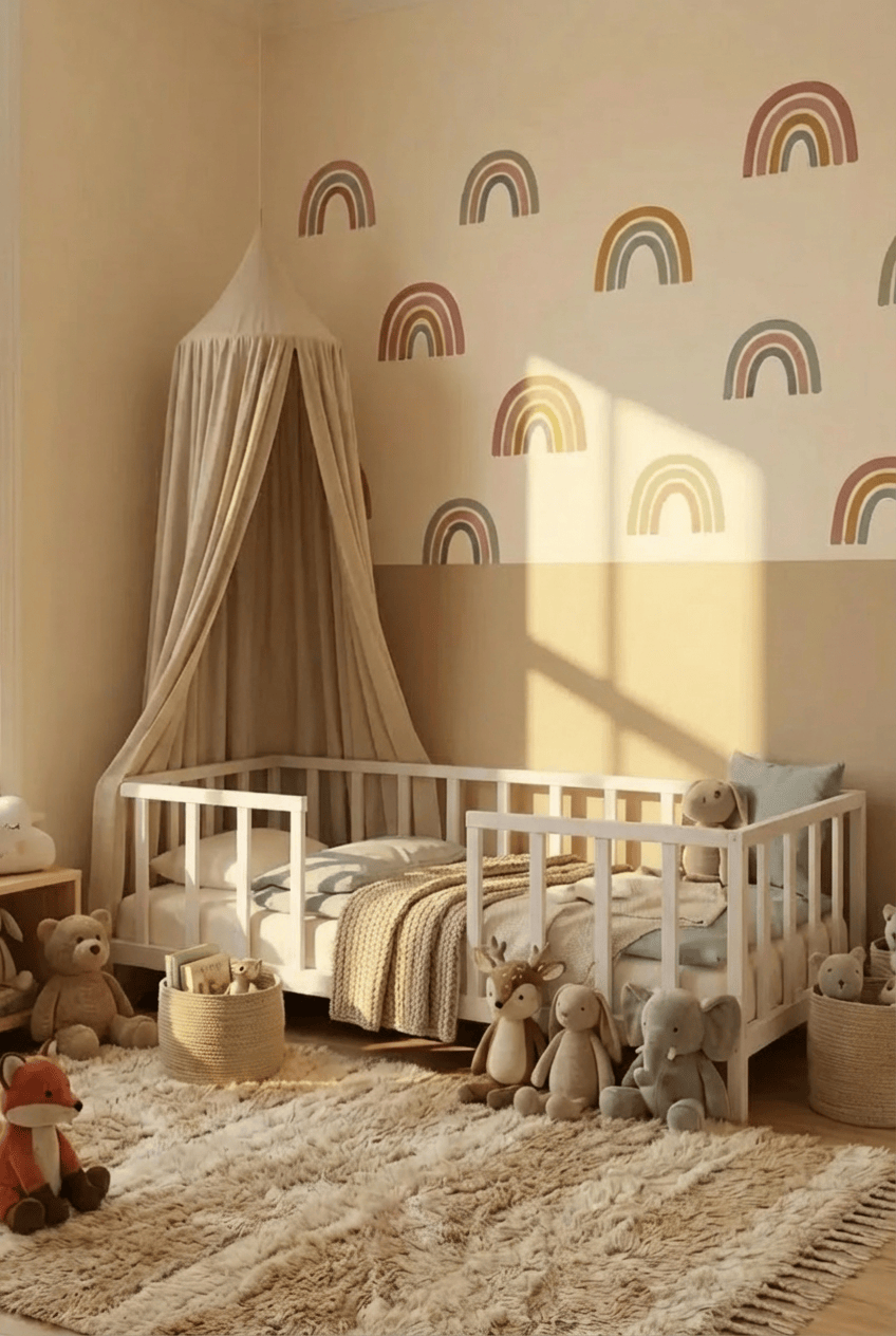 Loolpi Home Bebek Karyolaları ve Küçük Çocuk Yatakları Montessori Bebek ve Çocuk Karyolası Unisex Orta Girişli