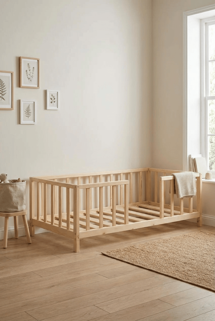 Loolpi Home Bebek Karyolaları ve Küçük Çocuk Yatakları Montessori Bebek ve Çocuk Karyolası Unisex Orta Girişli