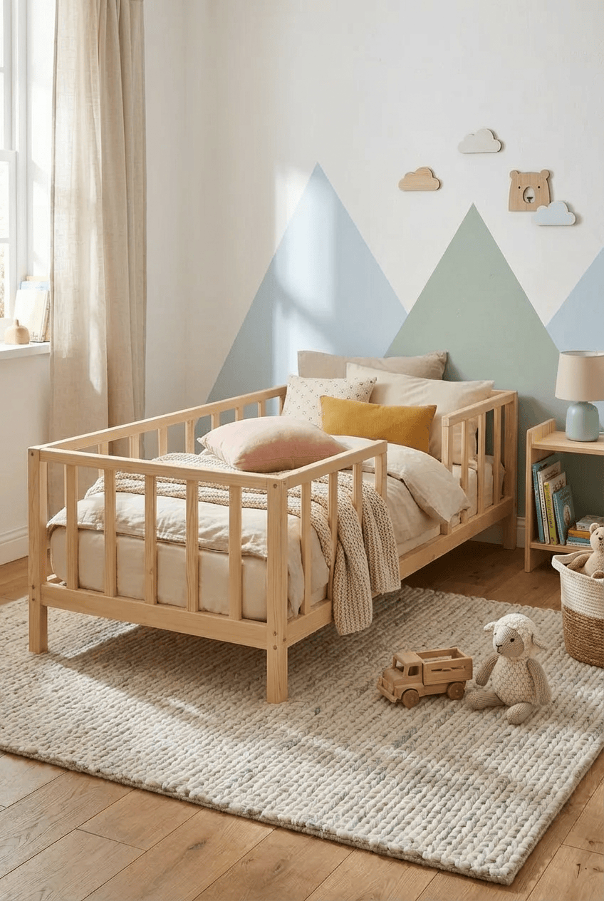 Loolpi Home Bebek Karyolaları ve Küçük Çocuk Yatakları Montessori Bebek ve Çocuk Karyolası Unisex Orta Girişli