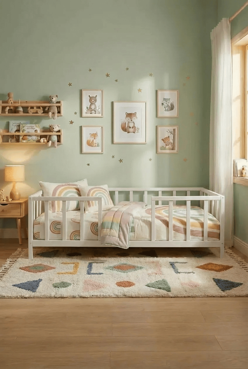 Loolpi Home Bebek Karyolaları ve Küçük Çocuk Yatakları Montessori Bebek ve Çocuk Karyolası Unisex Orta Girişli