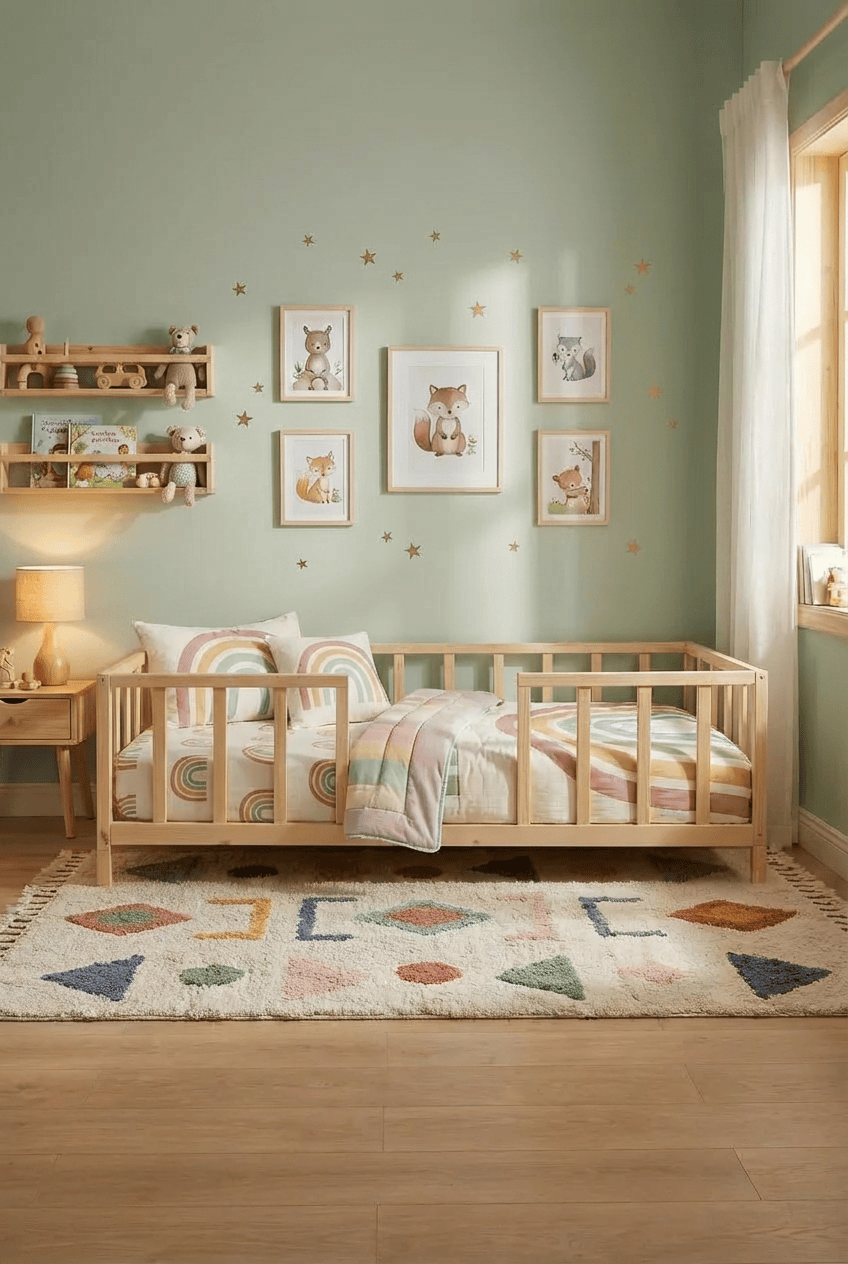 Loolpi Home Bebek Karyolaları ve Küçük Çocuk Yatakları Montessori Bebek ve Çocuk Karyolası Unisex Orta Girişli