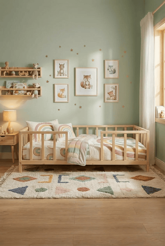 Loolpi Home Bebek Karyolaları ve Küçük Çocuk Yatakları Montessori Bebek ve Çocuk Karyolası Unisex Orta Girişli