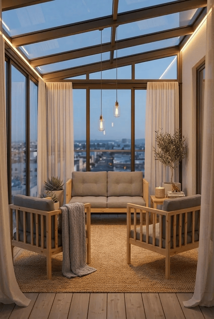 Loolpi Home Oturma Grubu Ottoman Zambak Sedir Koltuk Seti Doğal Ahşap Balkon ve Bahçe Takımı
