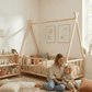 Loolpi Home Montessori Karyola Sky Montessori Bebek ve Çocuk Karyolası Doğal Ahşap Yatak Unisex