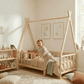 Loolpi Home Montessori Karyola Sky Montessori Bebek ve Çocuk Karyolası Doğal Ahşap Yatak Unisex